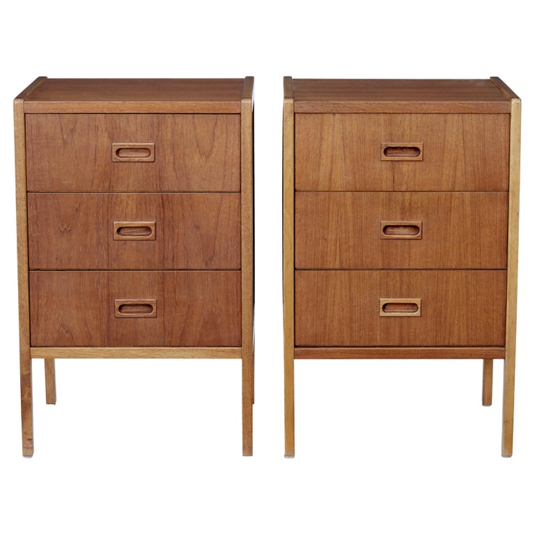 Matched Pair of Mid 20th Century Scandinavian Chests by Bodafors For Sale
