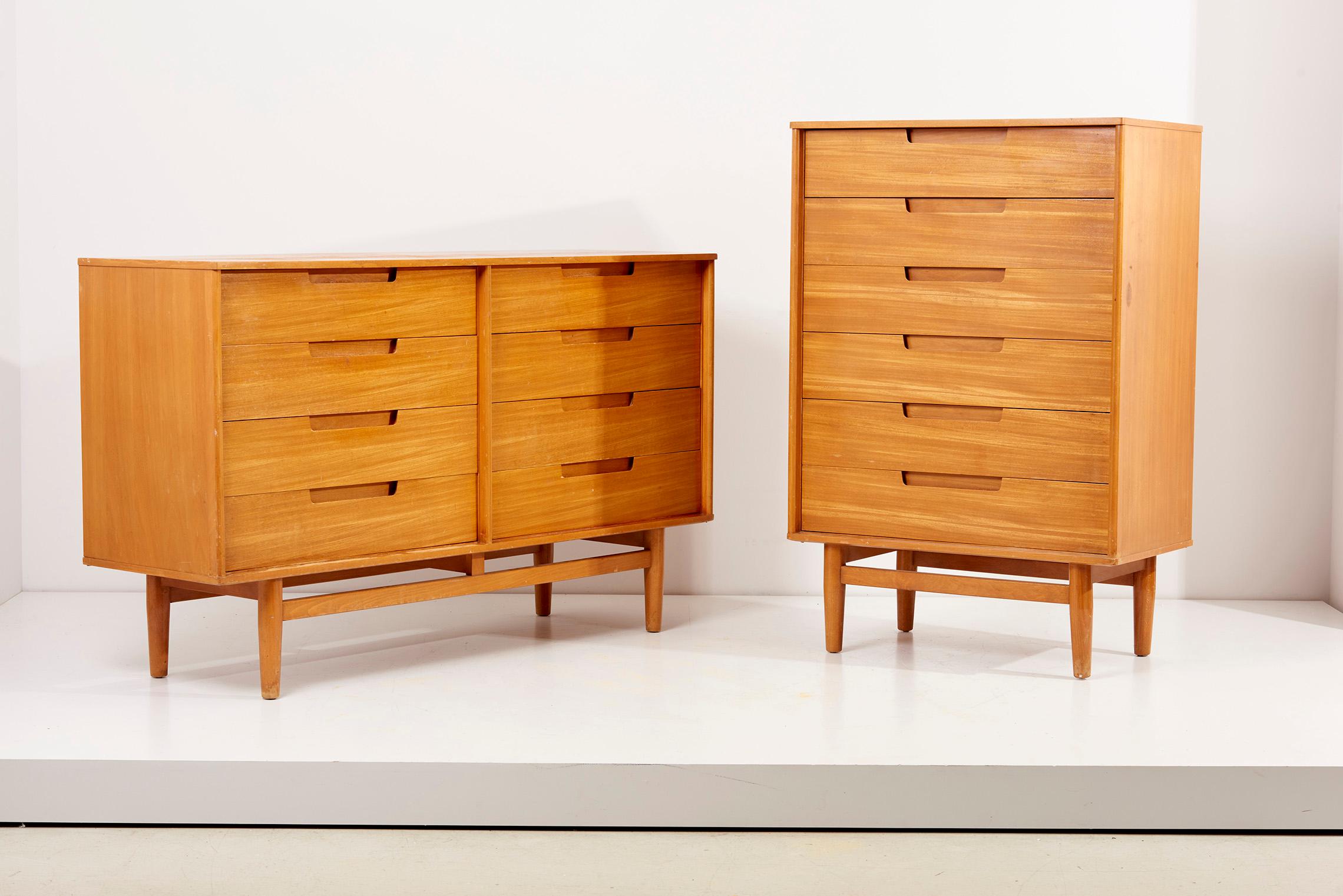 Matched Pair of Milo Baughman Dressers for Drexel, USA, 1950s 1