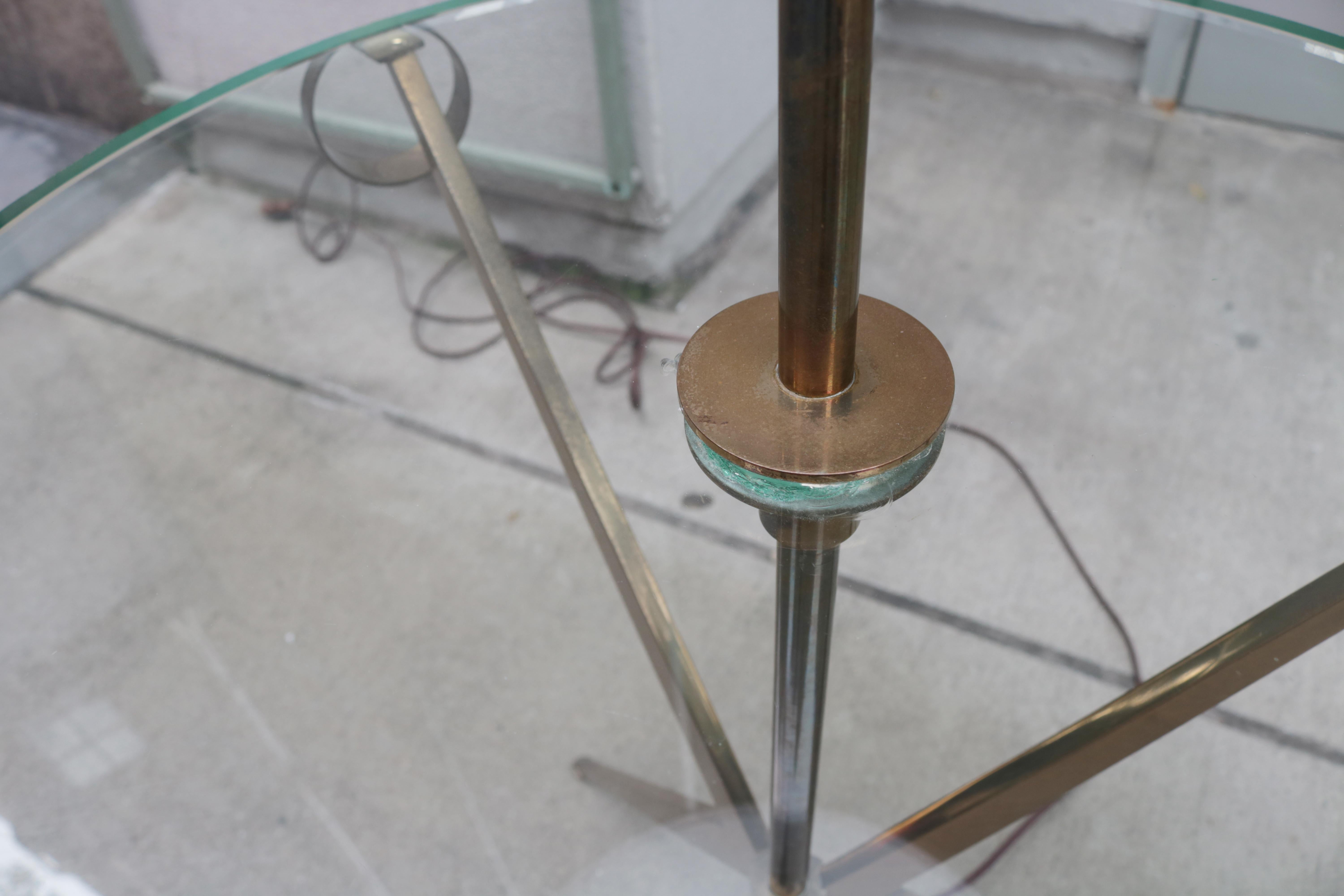 Matched Pair of Modernist Floor Lamp Tables Attributed to Paul McCobb 1