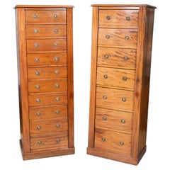 Matched Pair Of Regency Mahogany Wellington Chests