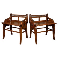 Matched Pair of English Schoolbred Stools