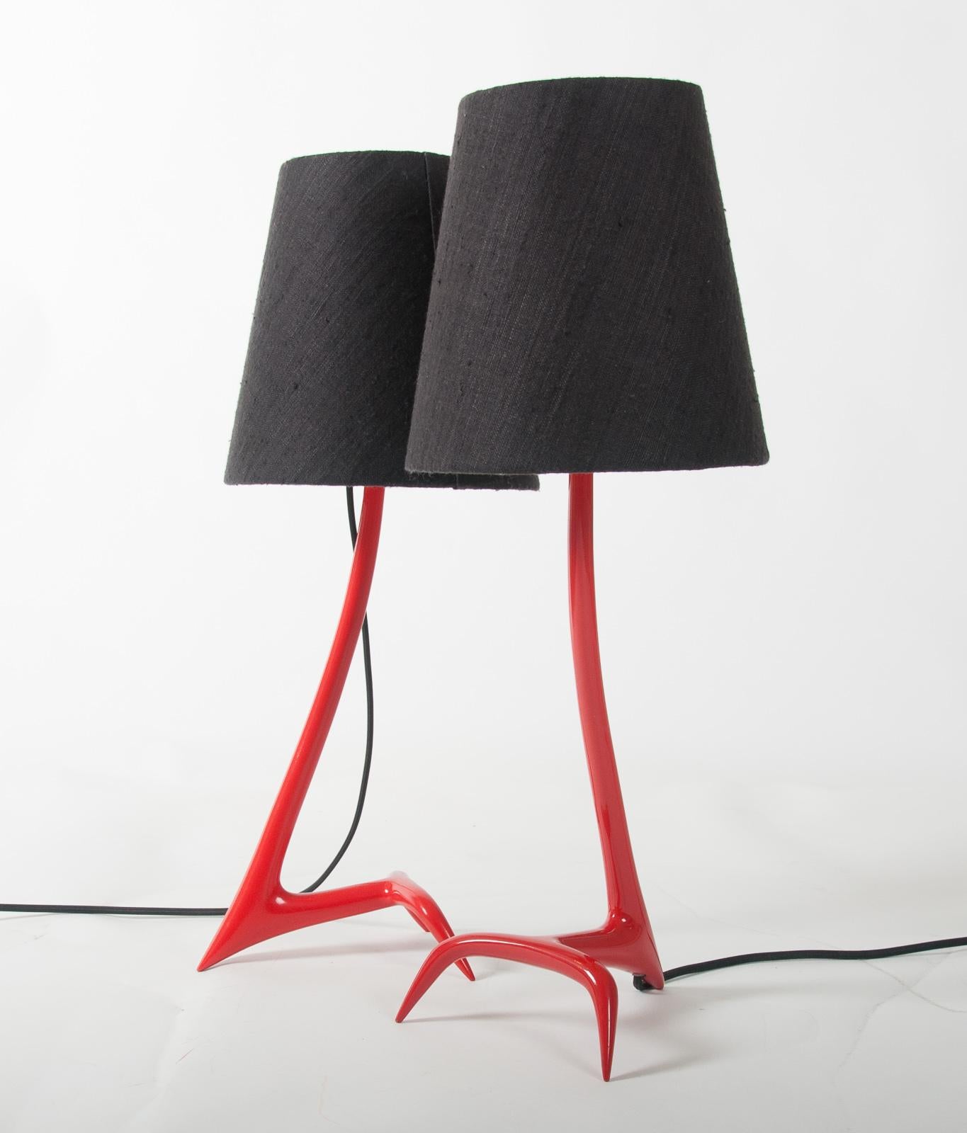 Matched Pair of Stockholm Table Lamps by Maison Charles 2