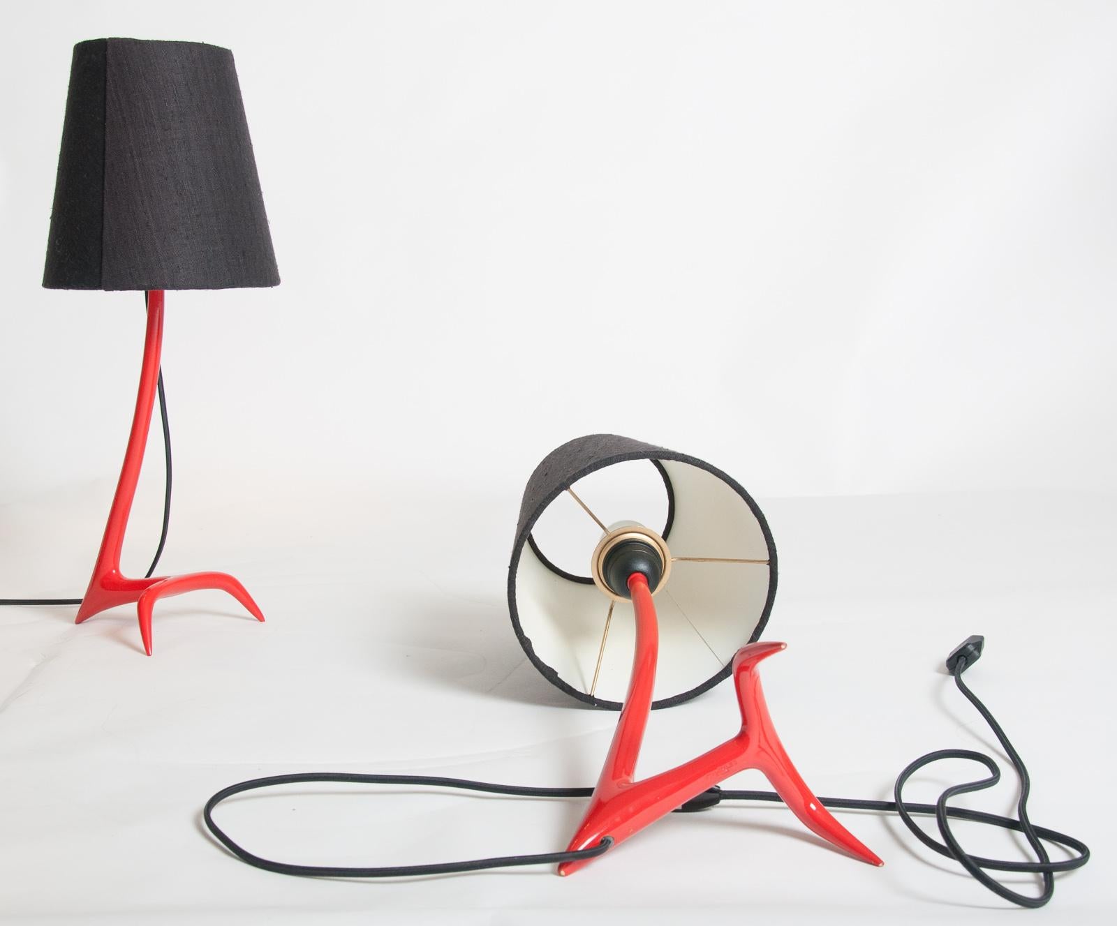 Matched Pair of Stockholm Table Lamps by Maison Charles 3