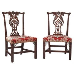 Matched Pair of Superb Mahogany Chippendale Sidechairs