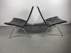 Matched Pair PK22 Lounge Chairs by Poul Kjærholm for E Kold Christensen