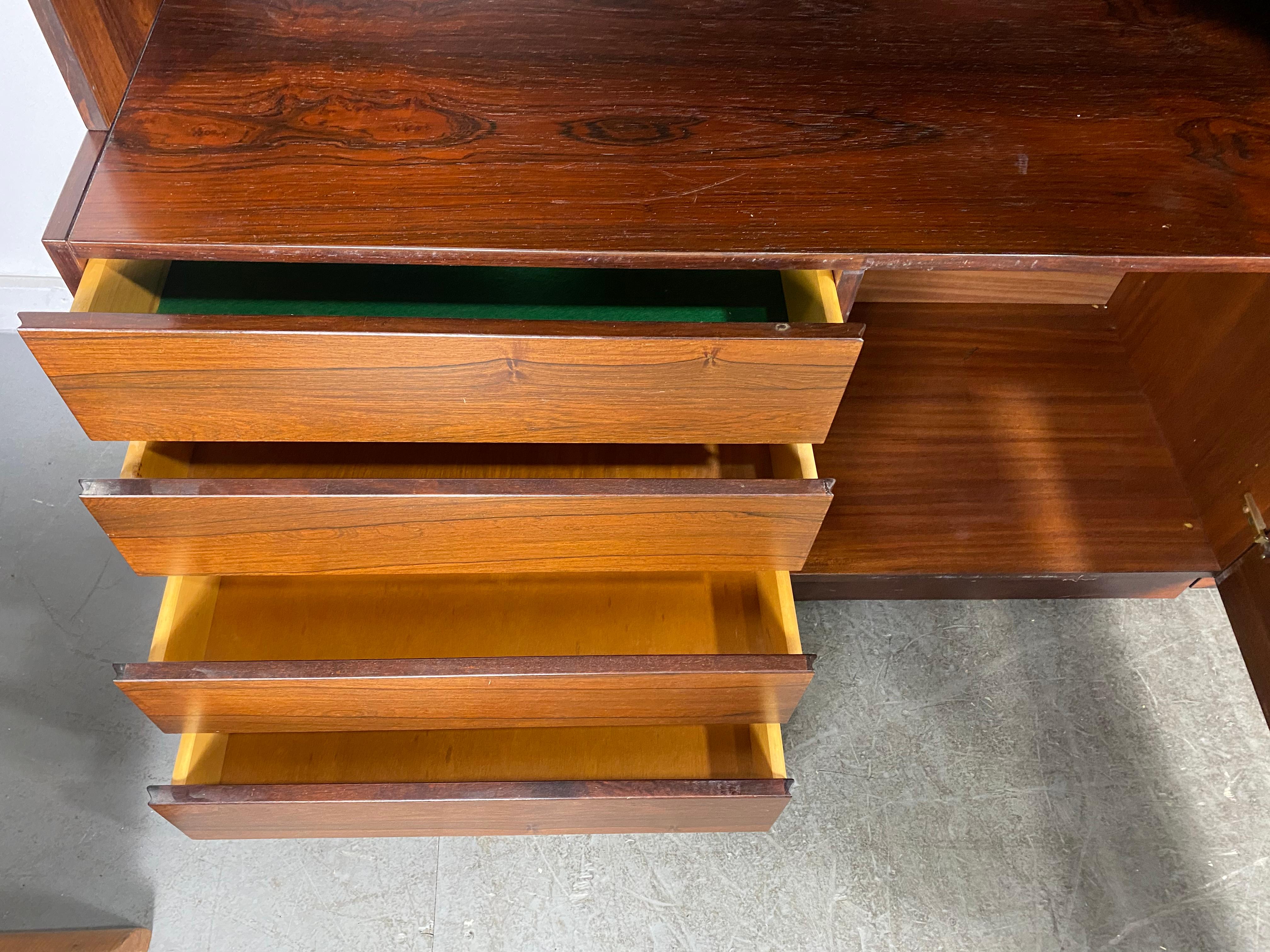Danish Matched Pair Rosewood Bookcase / Cabinets made in Denmark P.B. Mobler For Sale
