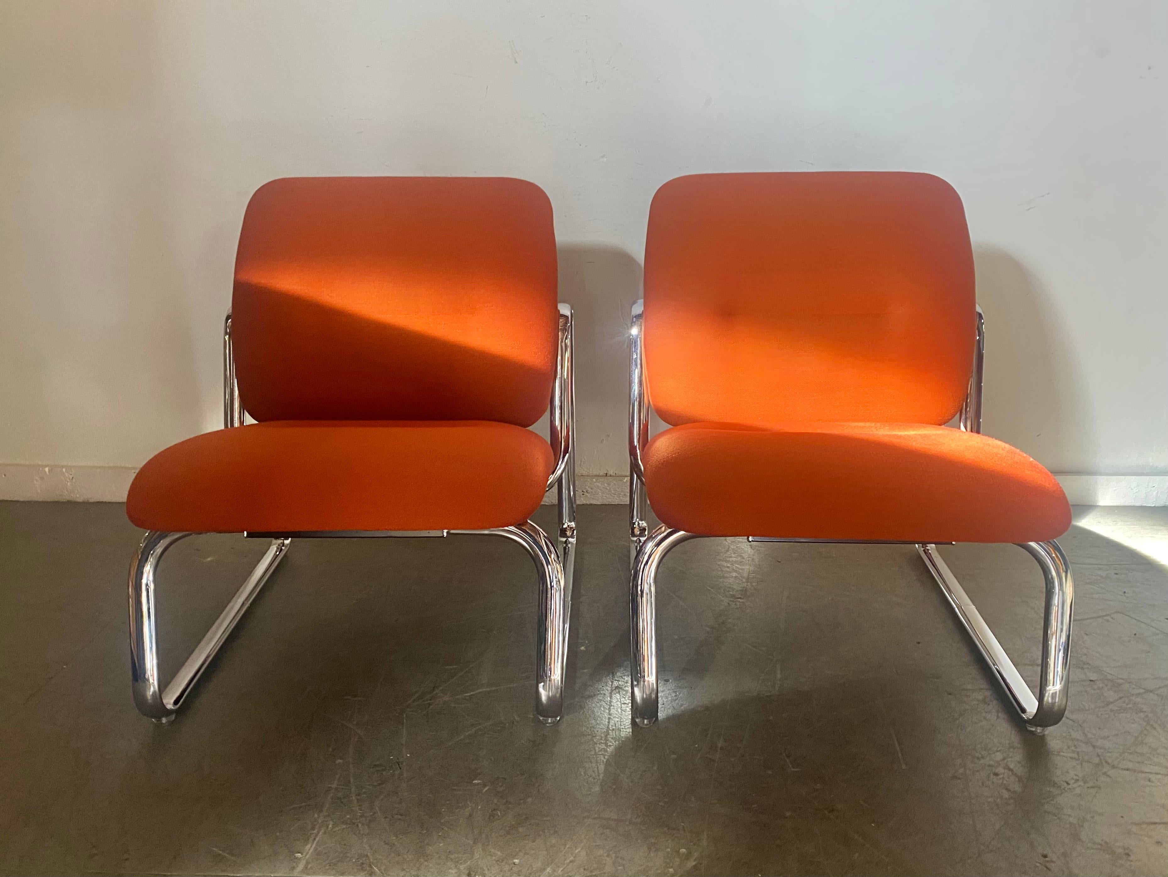 American Matched Pair Space Age Modernist Lounge Chairs, Peter Protzmann/ Herman Miller For Sale