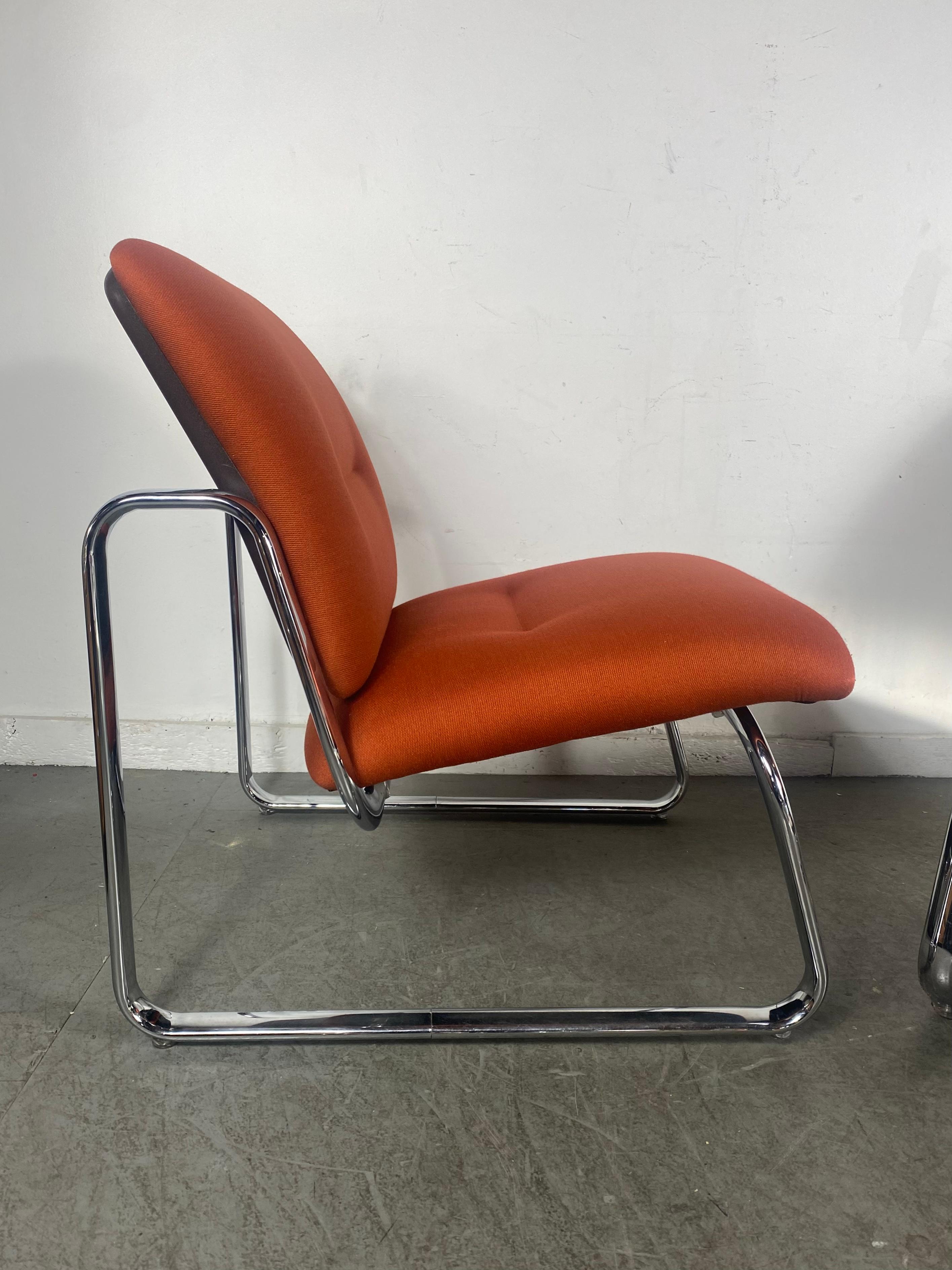 Paire de chaises longues modernistes de l'ère spatiale, Peter Protzmann/ Herman Miller en vente 1