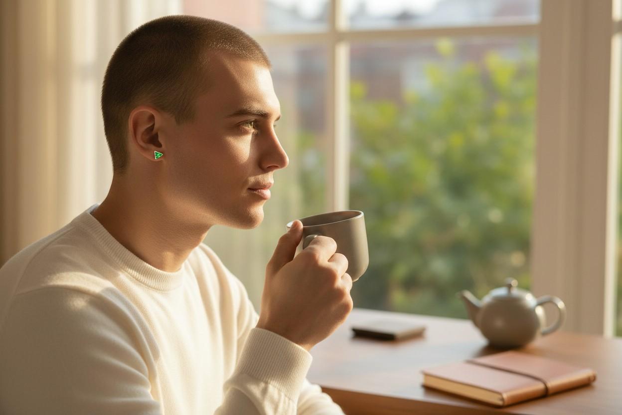 Wir stellen Ihnen unsere exquisiten Trillion Emerald Stud Earrings vor, eine atemberaubende Ergänzung Ihrer Schmucksammlung. Diese mit Präzision und Sorgfalt gefertigten Ohrringe bieten ein perfektes Gleichgewicht zwischen Eleganz und Raffinesse und