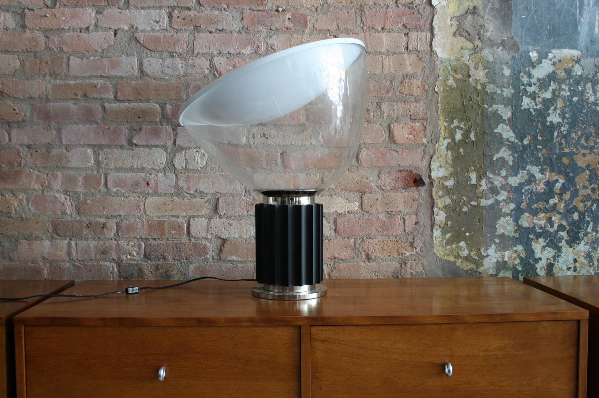 Metal Matched Pair Vintage Taccia Lamp by Pier Giacomo and Achille Castiglioni 1980s