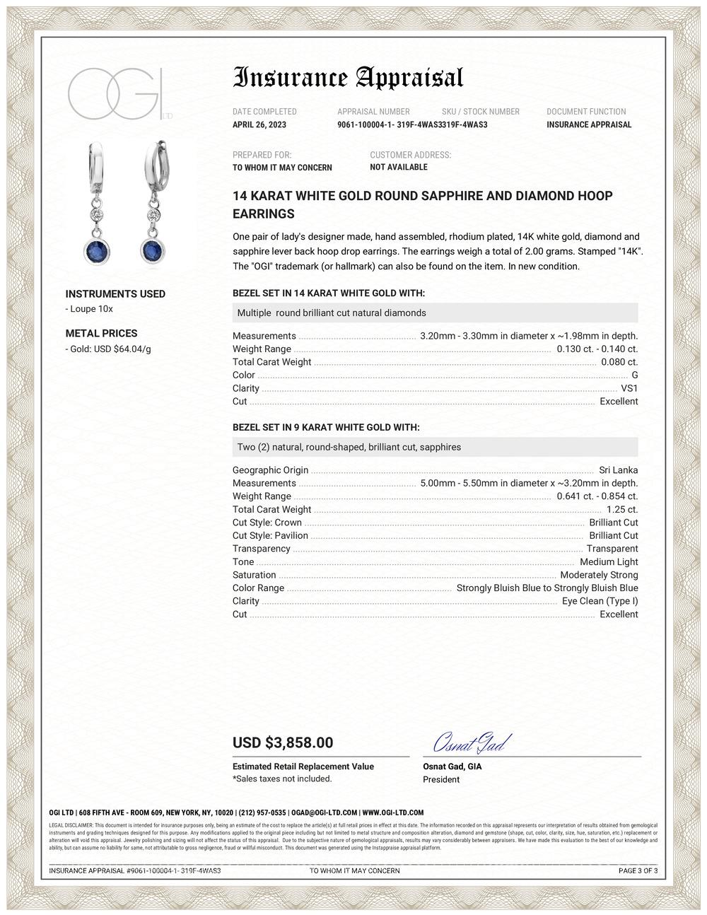 Introducing our exquisite Matched Sapphires, weighing 1.25 Carats and Two Diamonds weighing 0.10 Carat Huggie Earrings - a harmonious fusion of elegance and sophistication. These stunning earrings are designed to captivate, featuring a beautiful