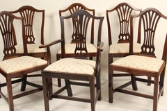 Matched Set of 6 Antique George III Style Dining Room Chairs