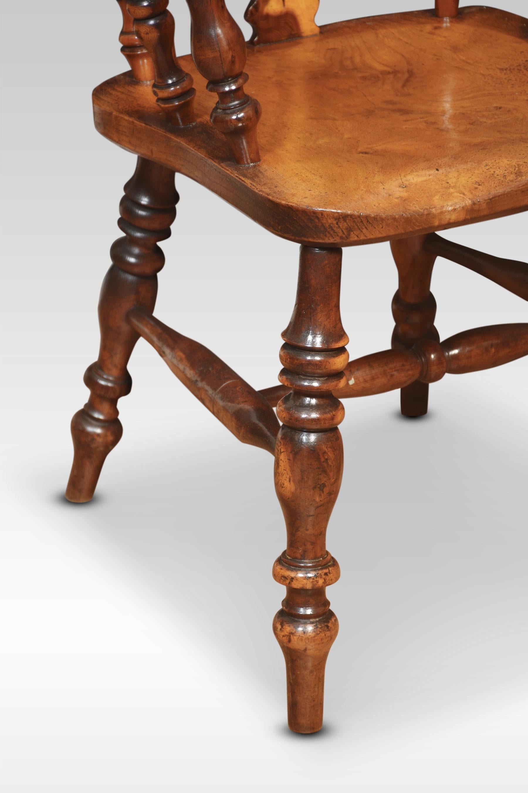 Juego a juego de seis sillones Windsor de madera de tejo del siglo XIX en Bueno estado para la venta en Cheshire, GB