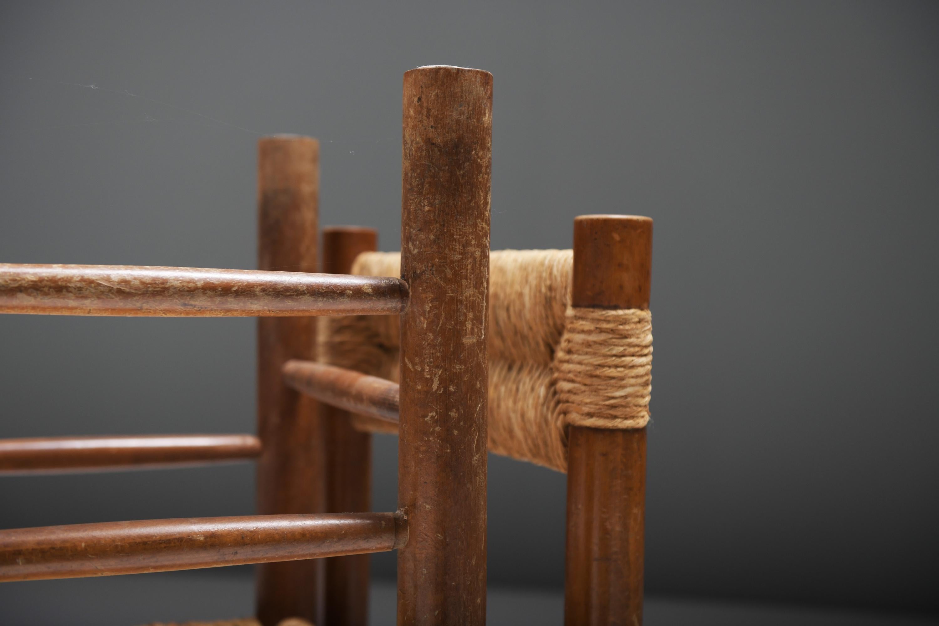 Matching set of Dordogne chairs by Charlotte Perriand for Robert Sentou - France 4