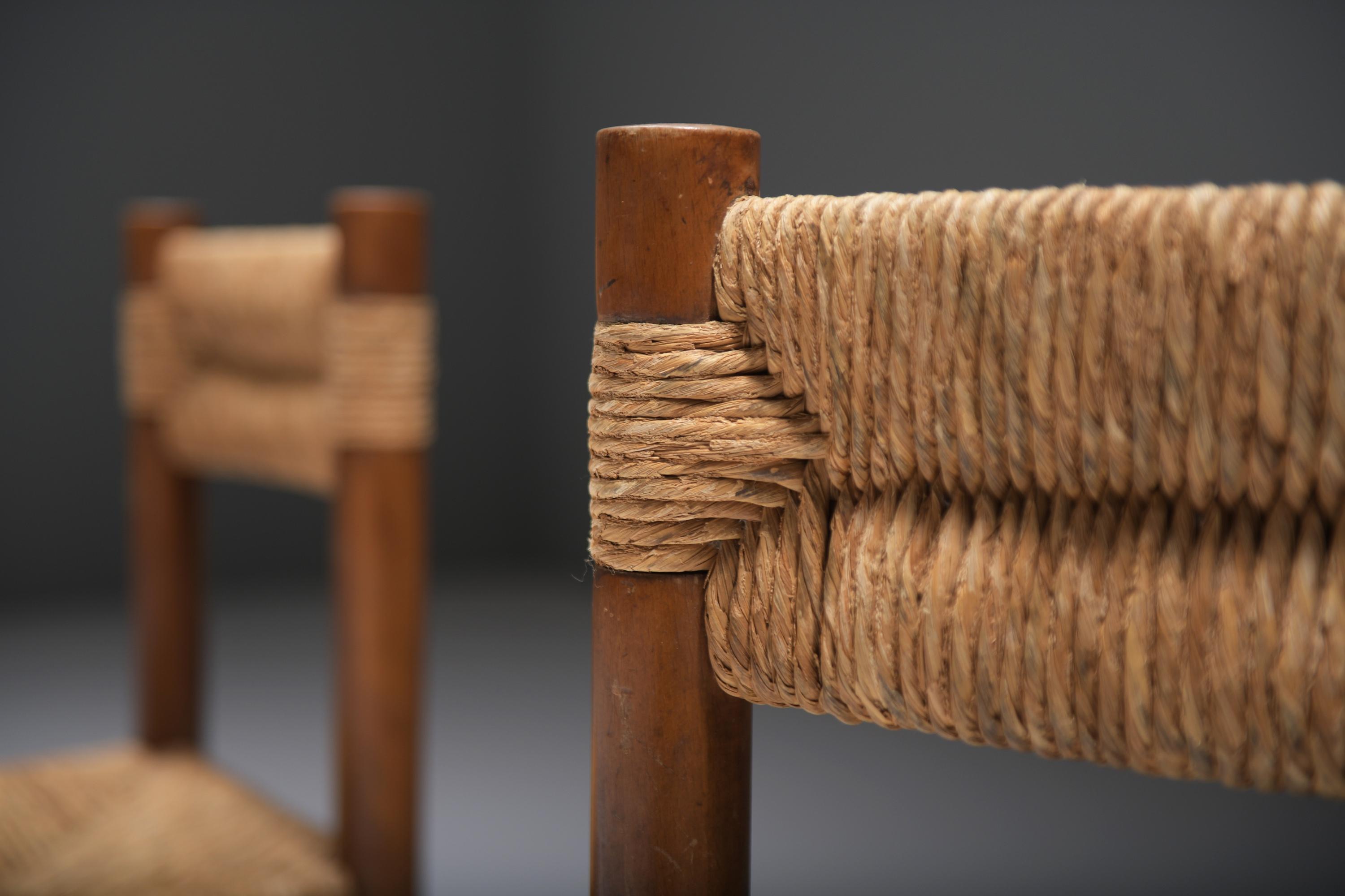Matching set of Dordogne chairs by Charlotte Perriand for Robert Sentou - France 6