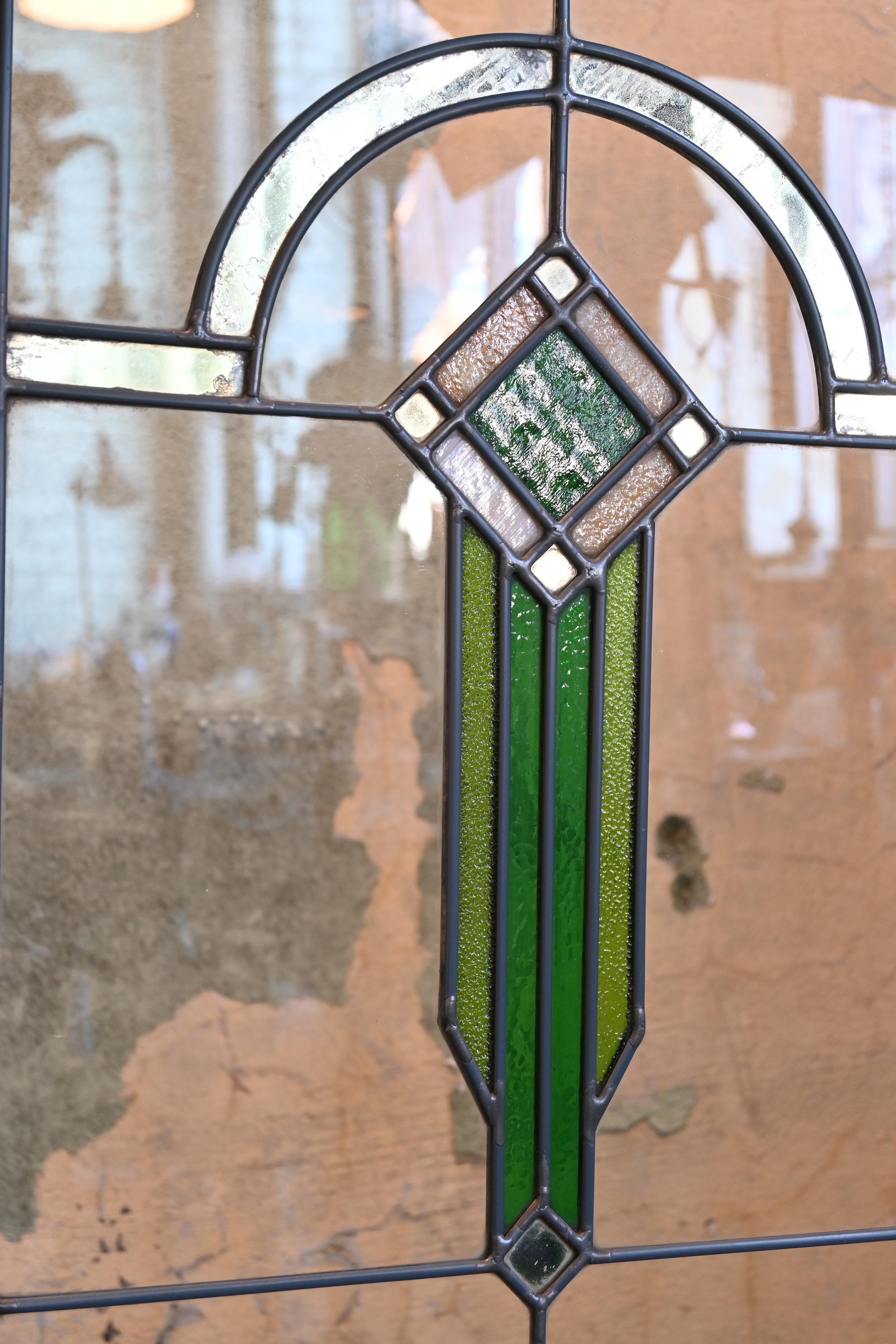 Hand-Crafted Matching Bungalow Prairie Leaded Glass Windows in Quantity For Sale