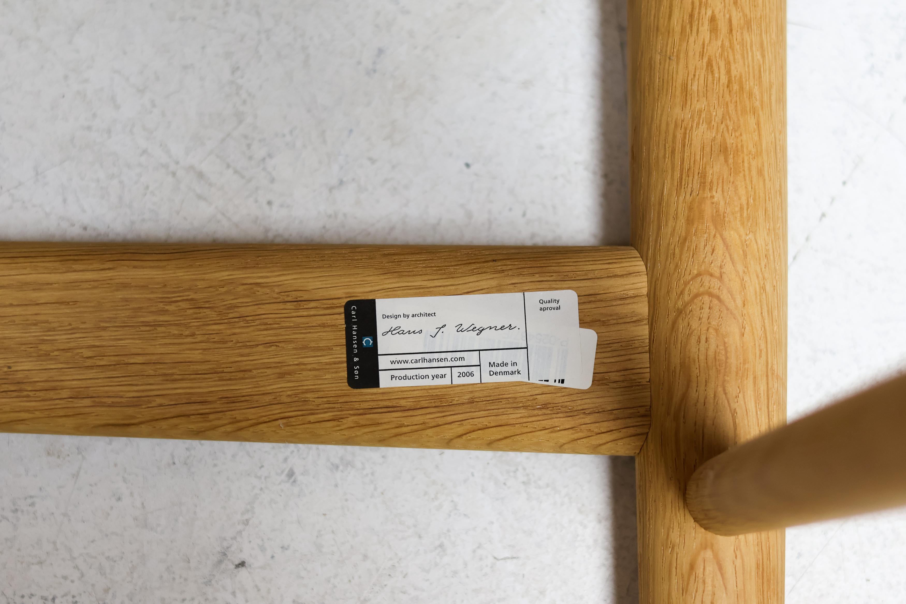 Matching CH36 Dining Chairs, Soap Treated Oak by Hans J. Wegner for Carl Hansen For Sale 4