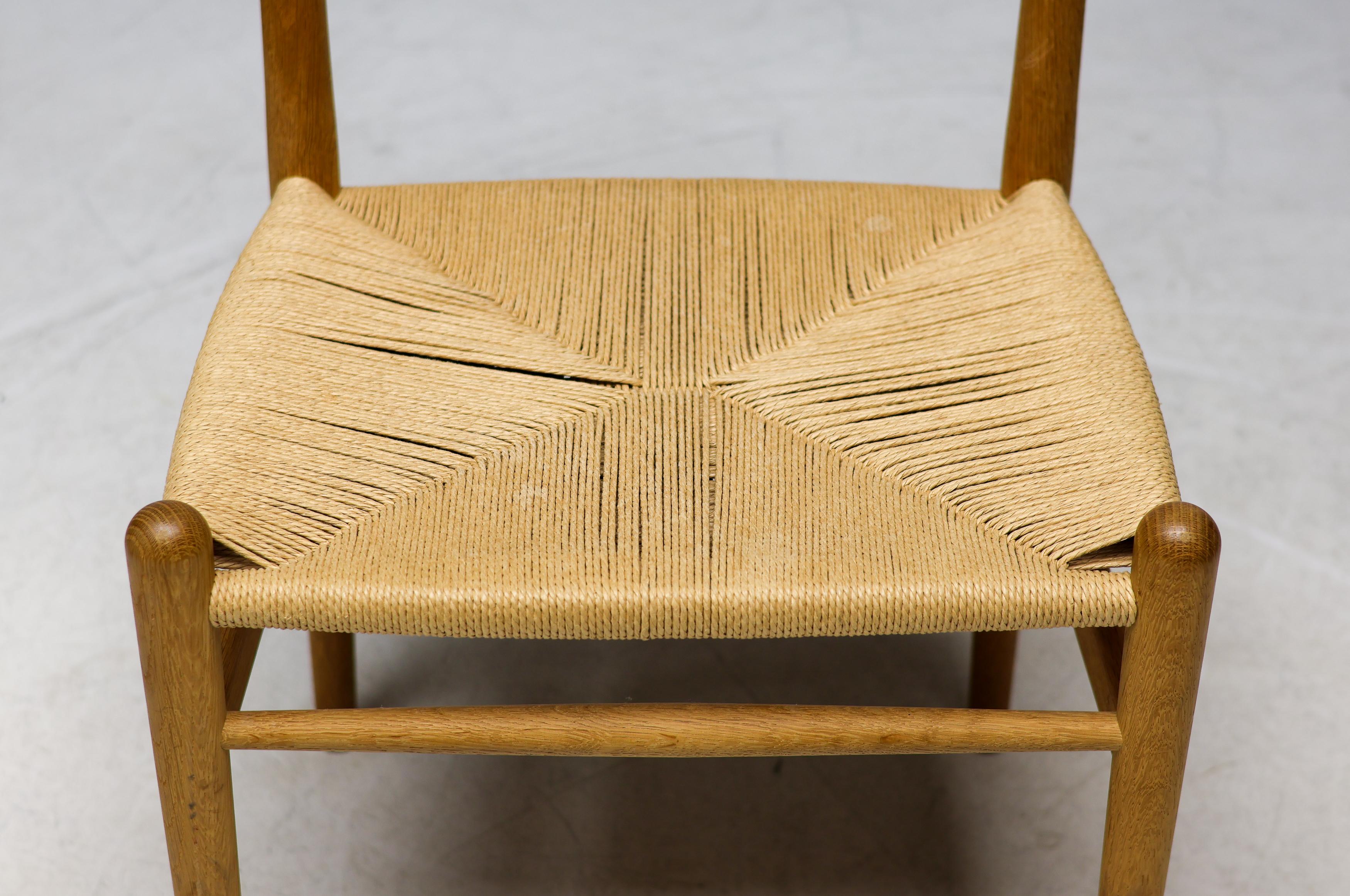 Danish Matching CH36 Dining Chairs, Soap Treated Oak by Hans J. Wegner for Carl Hansen For Sale
