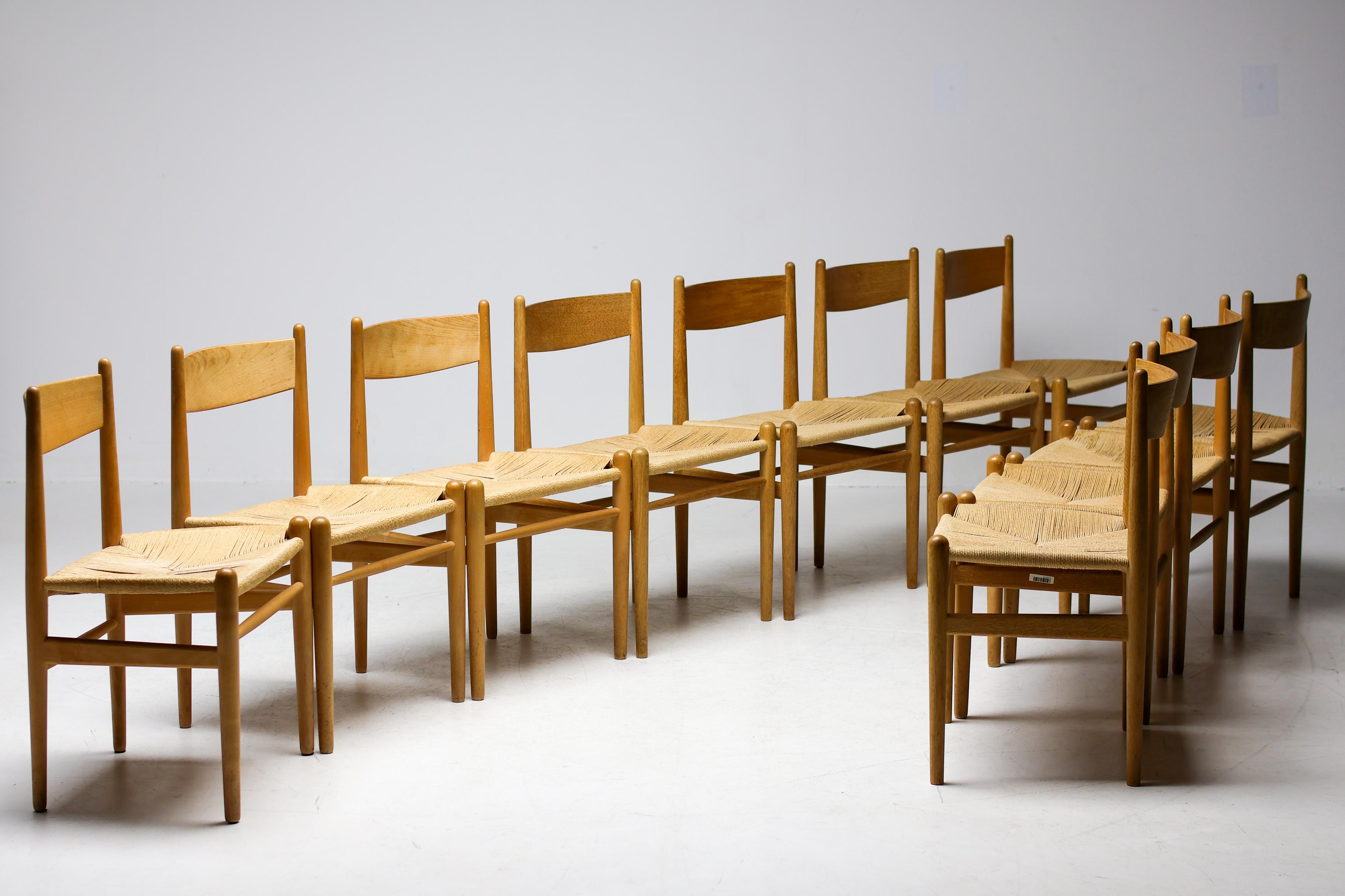 Matching CH36 Dining Chairs, Soap Treated Oak by Hans J. Wegner for Carl Hansen For Sale 2
