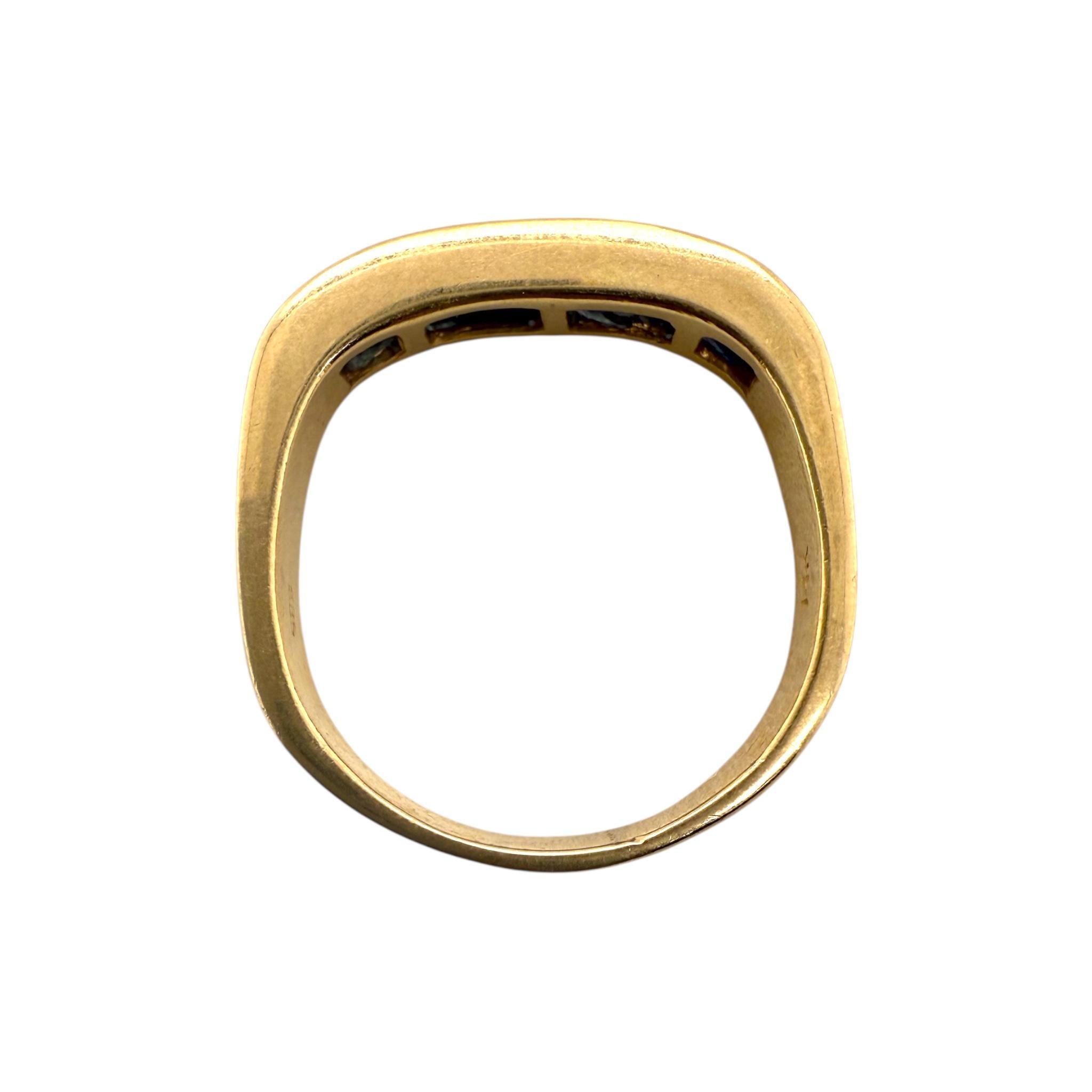 Passende Channel Set Sapphire Bands 14K Gelbgold im Angebot 4