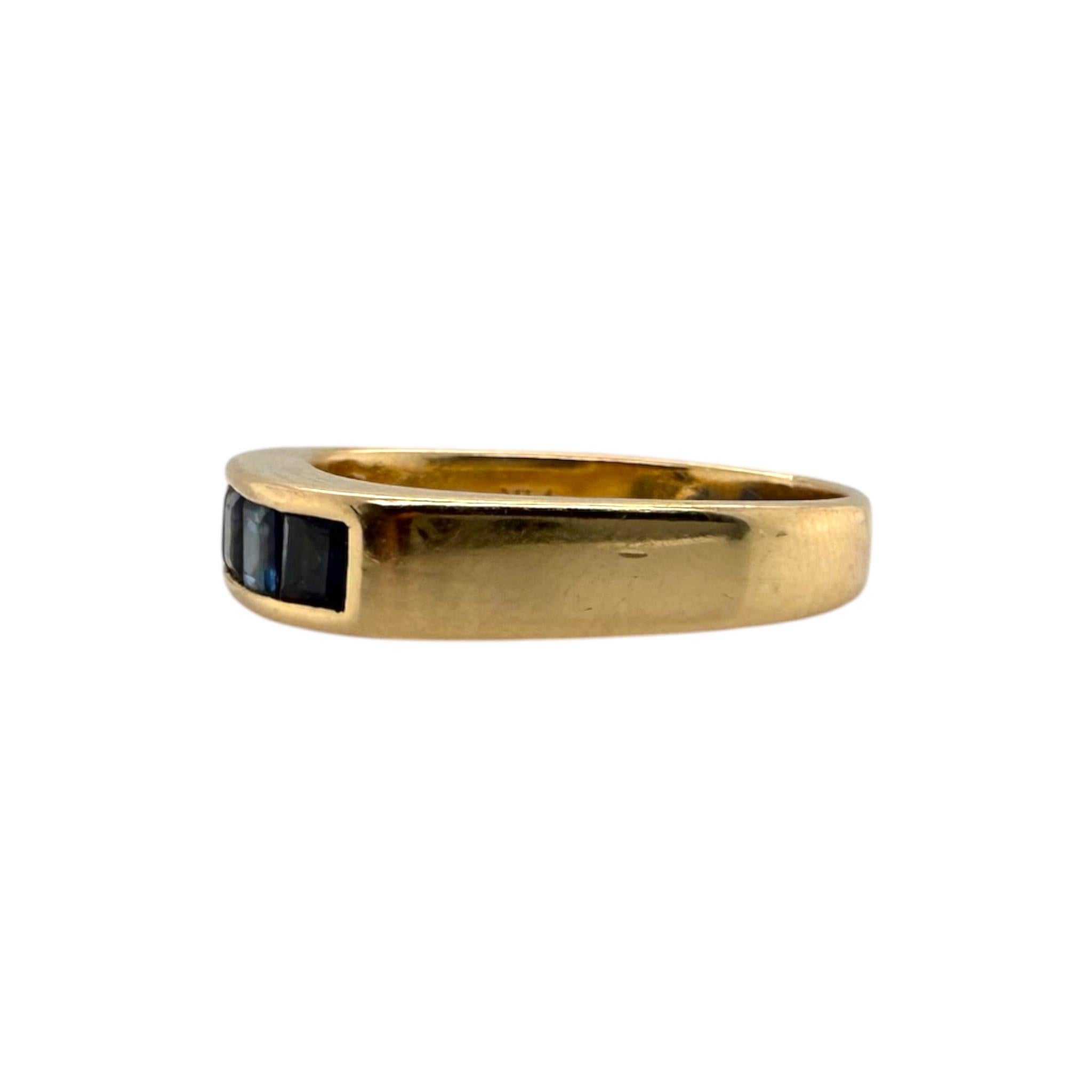Passende Channel Set Sapphire Bands 14K Gelbgold im Angebot 1
