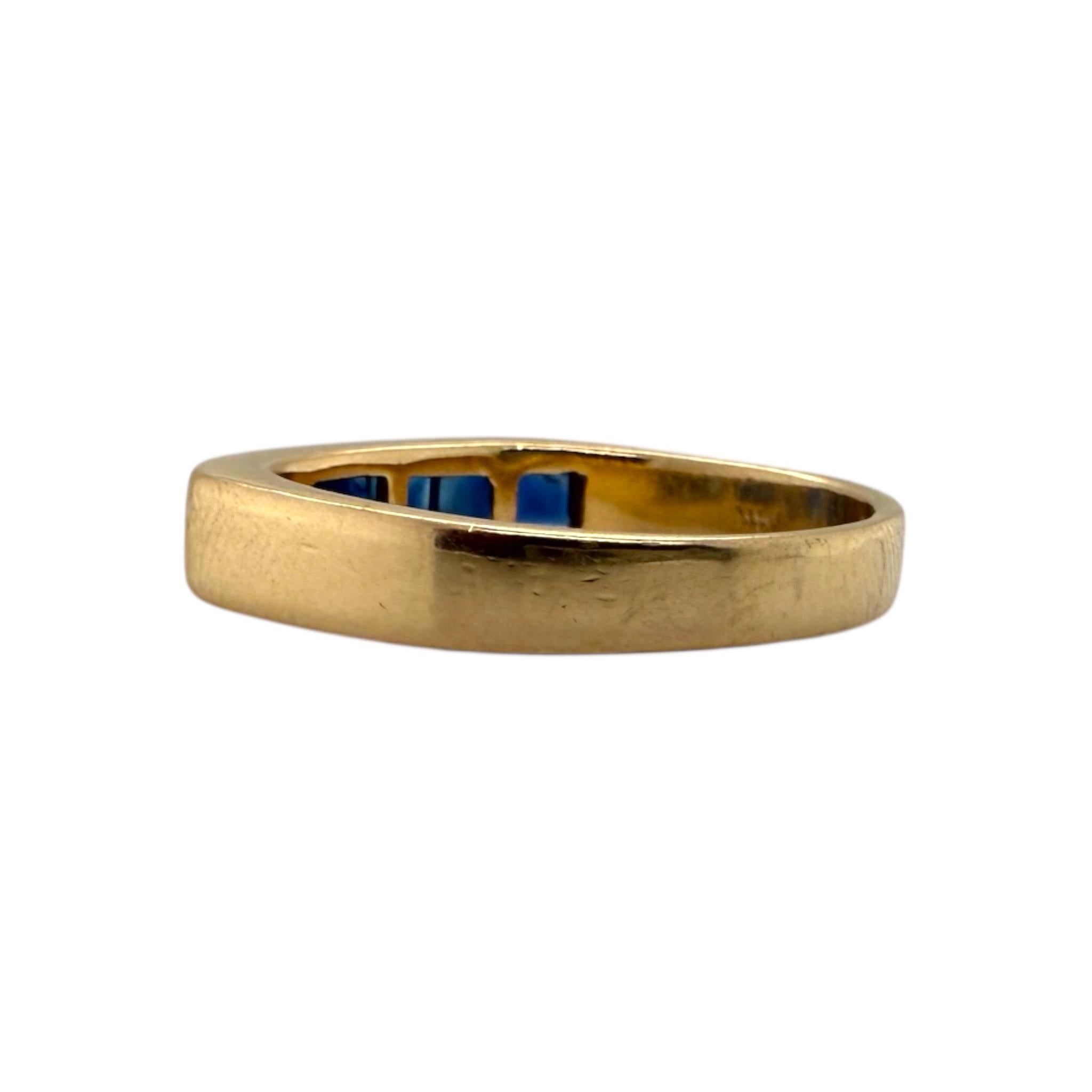 Passende Channel Set Sapphire Bands 14K Gelbgold im Angebot 2