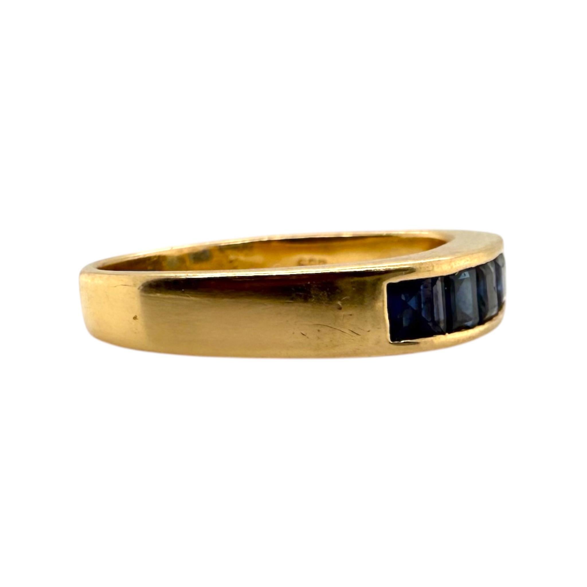Passende Channel Set Sapphire Bands 14K Gelbgold im Angebot 3