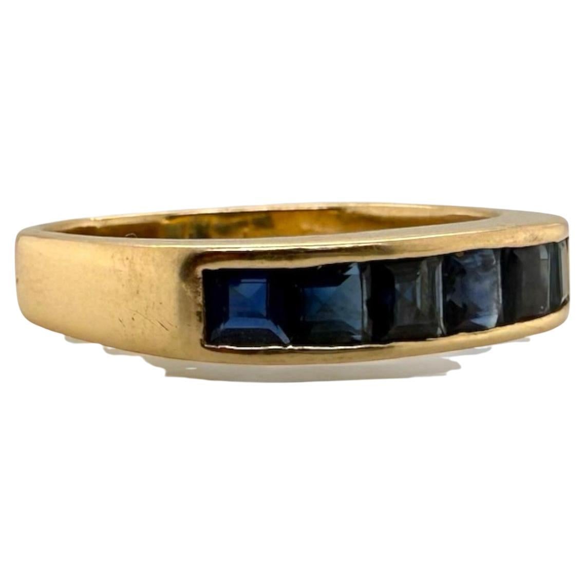 Passende Channel Set Sapphire Bands 14K Gelbgold