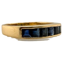 Passende Channel Set Sapphire Bands 14K Gelbgold