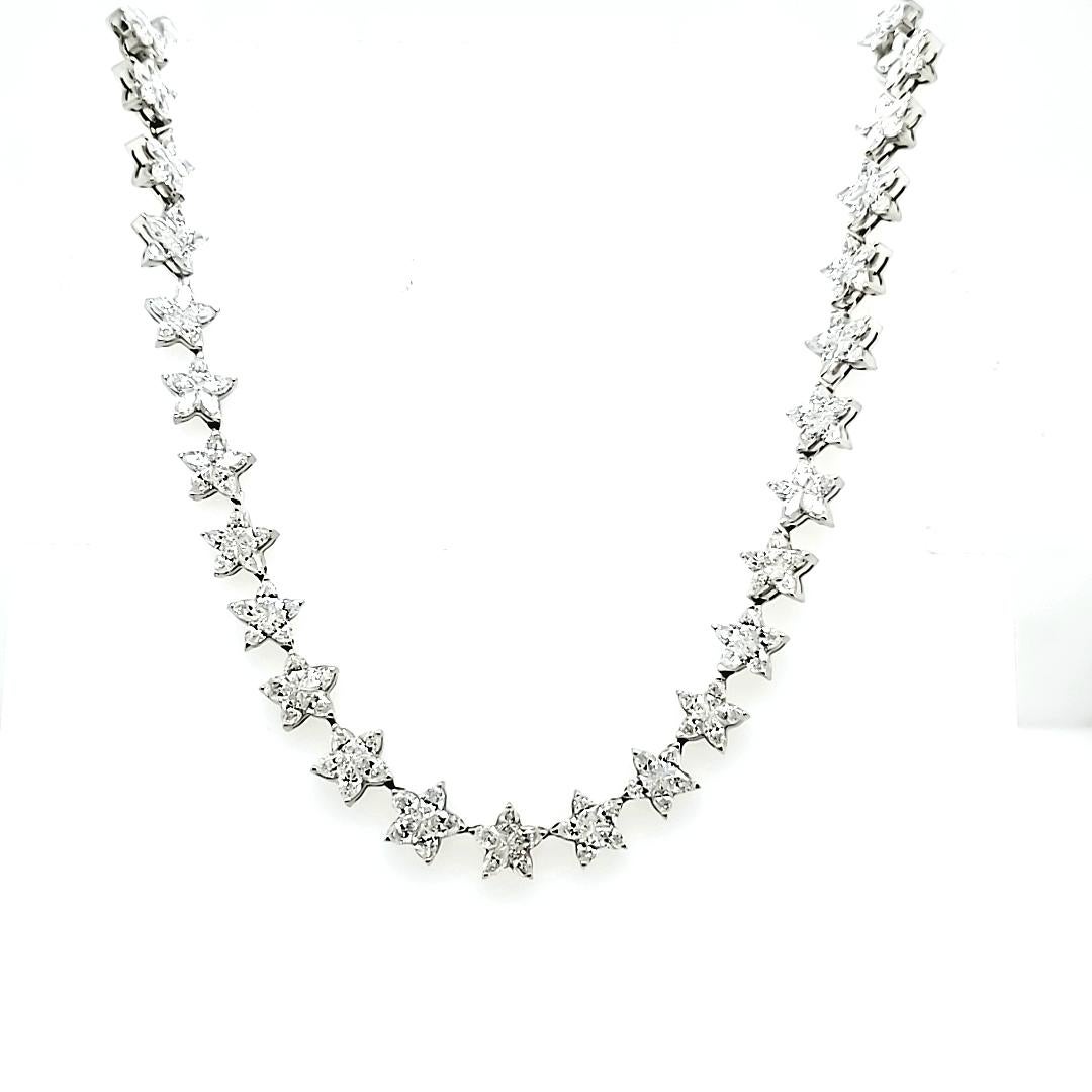 Matching Custom Cut Star Shape Diamond Bracelet and Necklace In New Condition In New York, NY