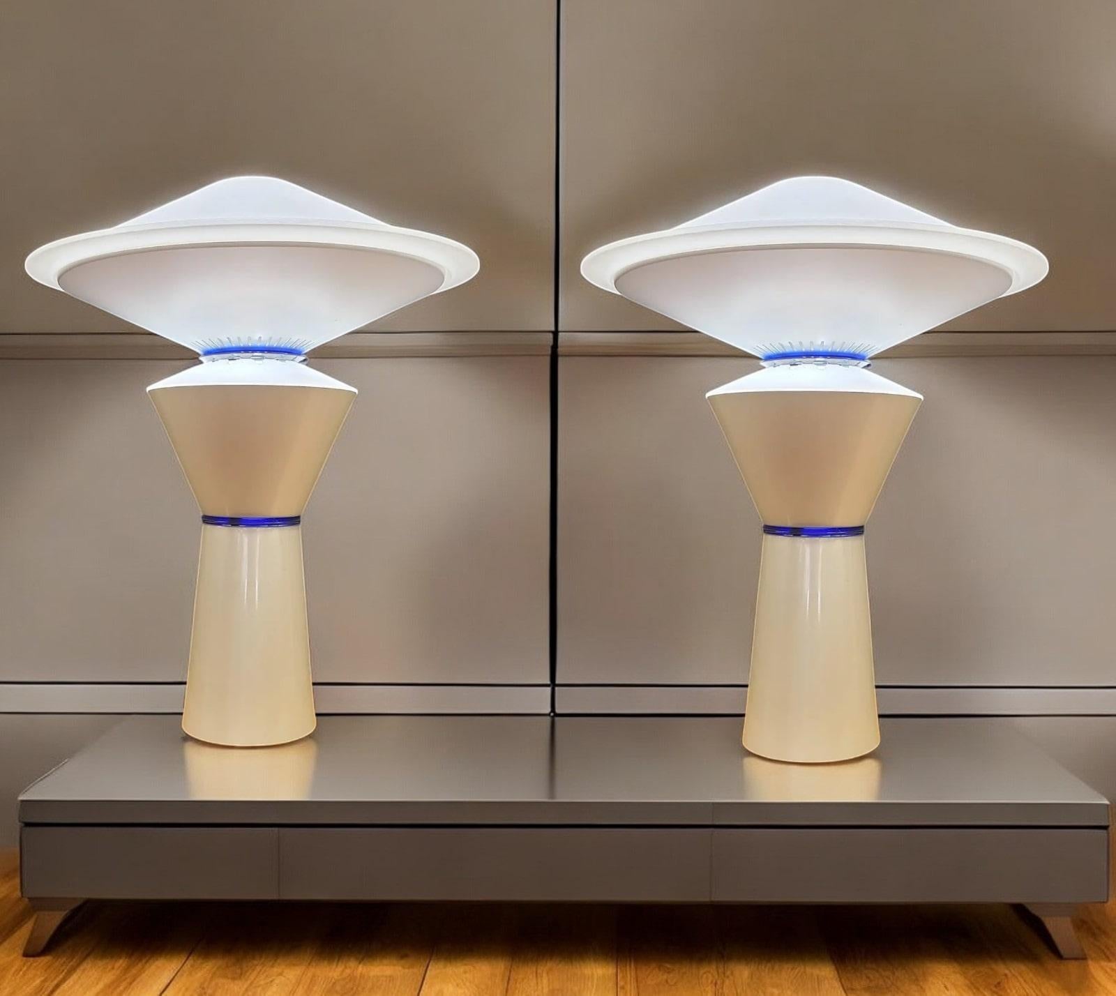 Pair of Post-Modern Table Lamps Designed by Pier Giuseppe Ramella For Sale 8
