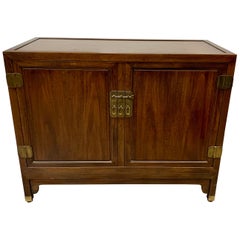 Matching Baker Furniture Walnut Sideboards Cabinets Buffets Bars Credenzas, Pair
