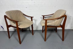 Matching Pair Danish Modern Sculptural Lounge by Torbjorn Afdal