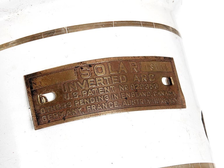 Matching Pair of 1800s Electrified Arc Lamps by Solar at 1stDibs arc