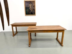 Matching pair of 1950s french community tables