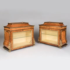 Matching Pair of 19th Century French Ormolu-Mounted Table-Top Cabinets