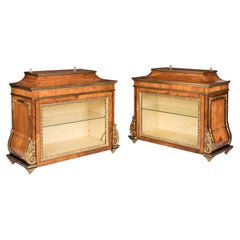 Matching Pair of 19th Century French Ormolu-Mounted Table-Top Cabinets