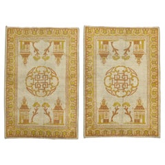 Matching Pair of Antique Khotan Rugs