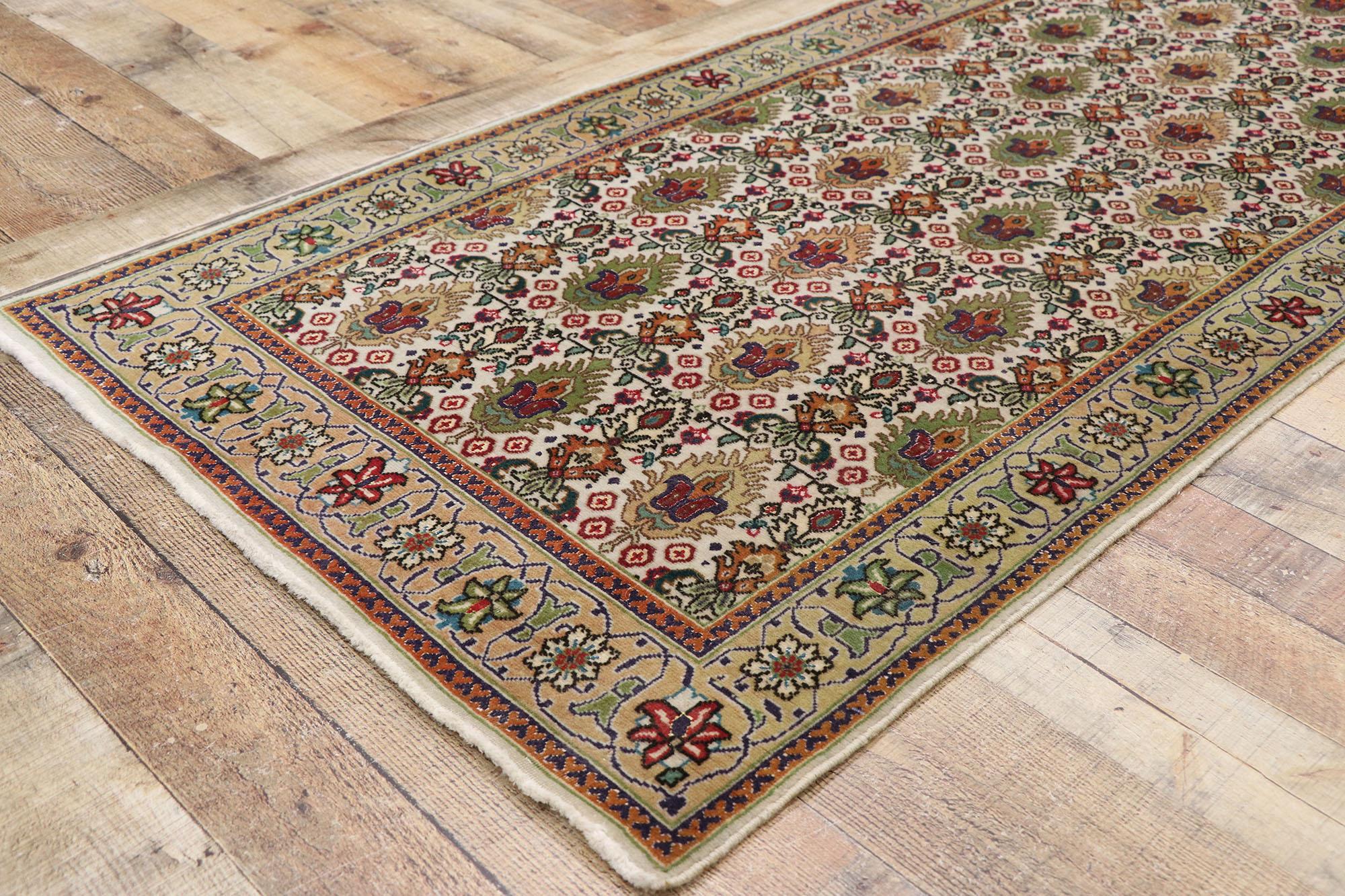 Matching Pair of Antique Persian Tabriz Runners with Arts & Crafts Style For Sale 1