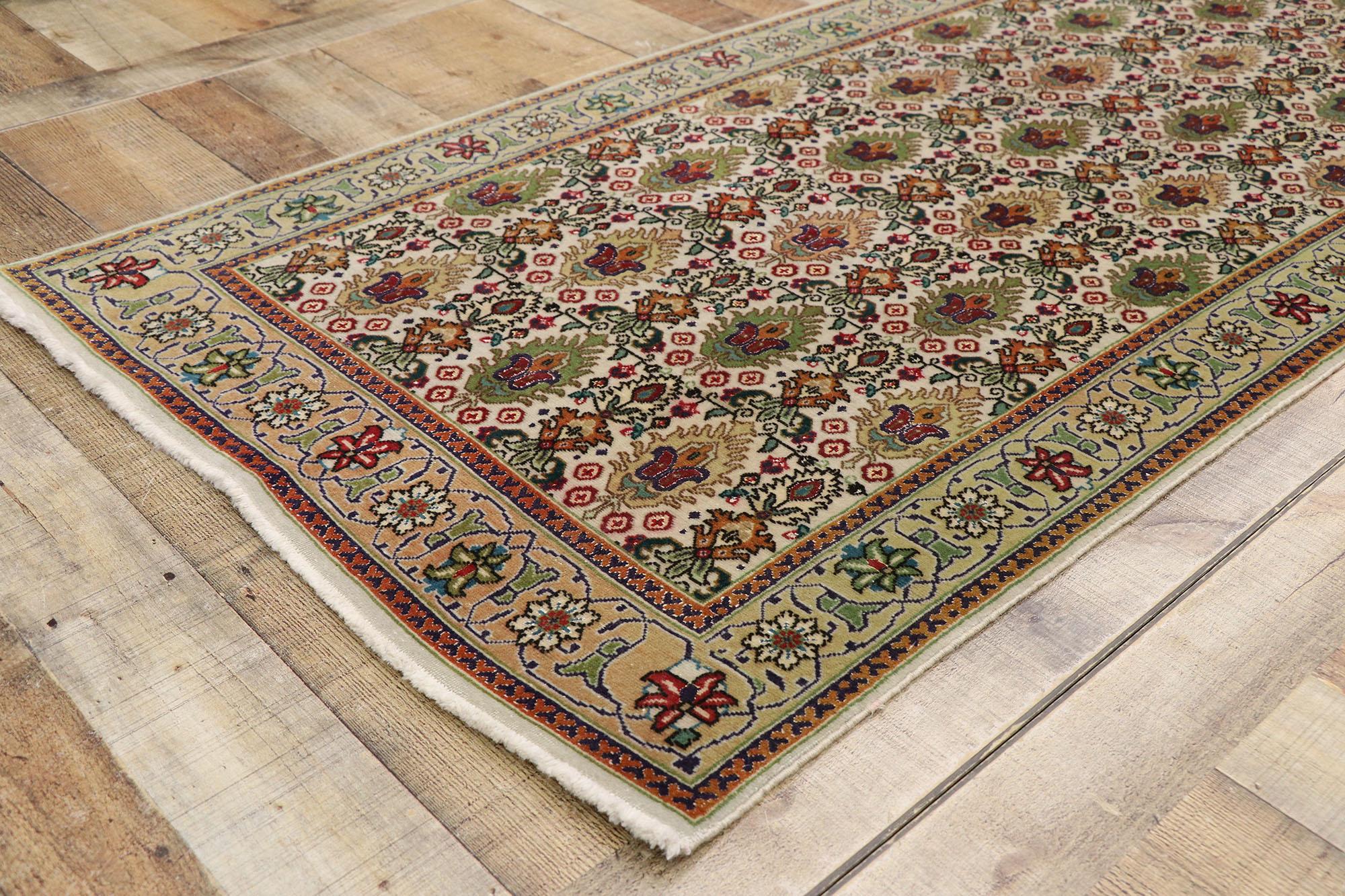 Matching Pair of Antique Persian Tabriz Runners with Arts & Crafts Style For Sale 2