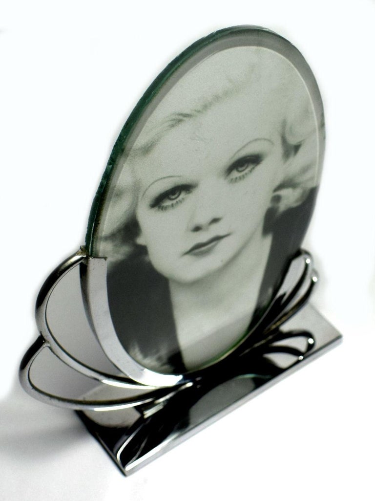 Matching Pair of Art Deco Chrome Picture Frames For Sale at 1stDibs