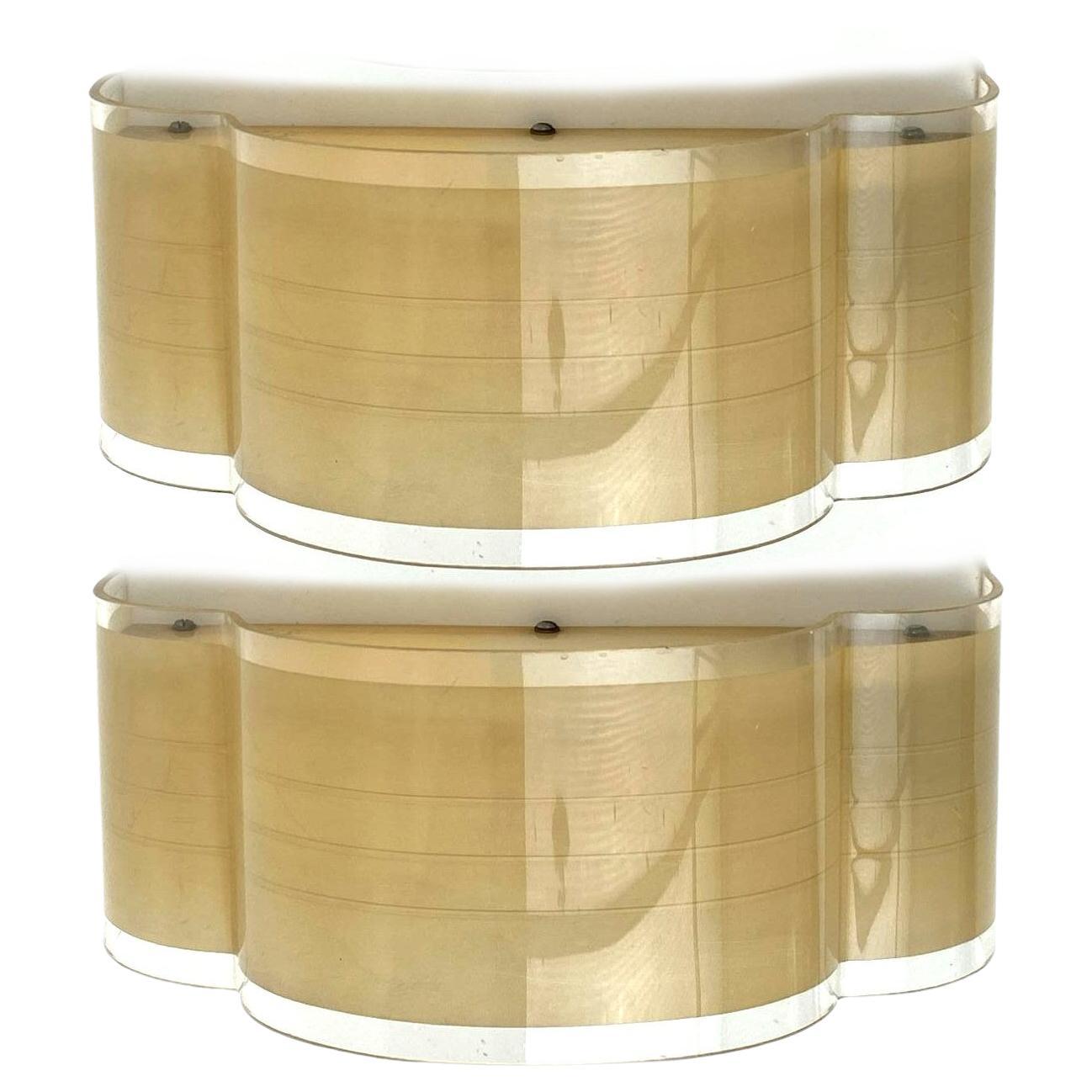 Pareja de apliques Art Decó Odeon, Inglaterra, hacia 1930 en venta