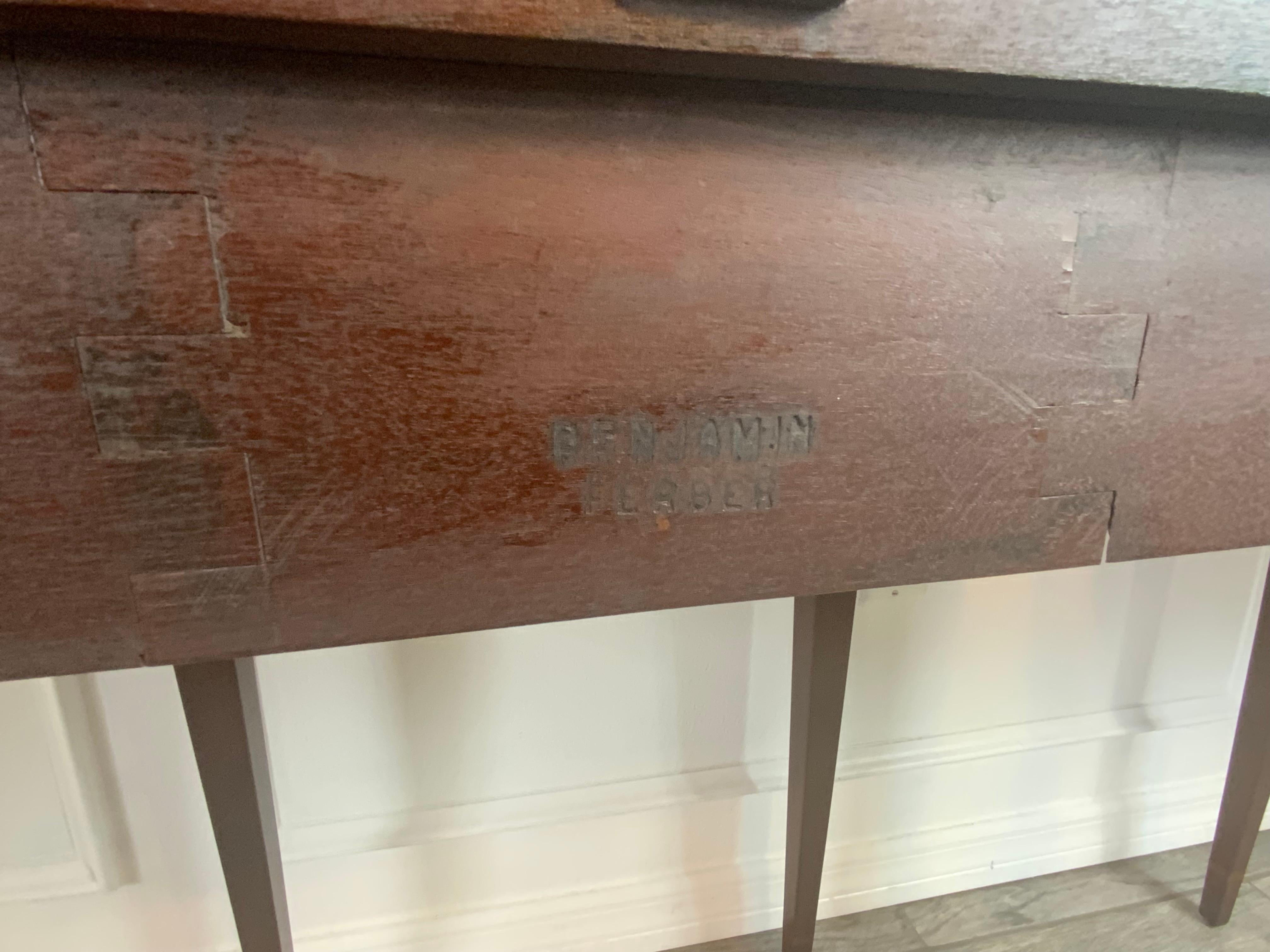 Matching Pair of Benjamin Ferber Mahogany Card Tables For Sale 5