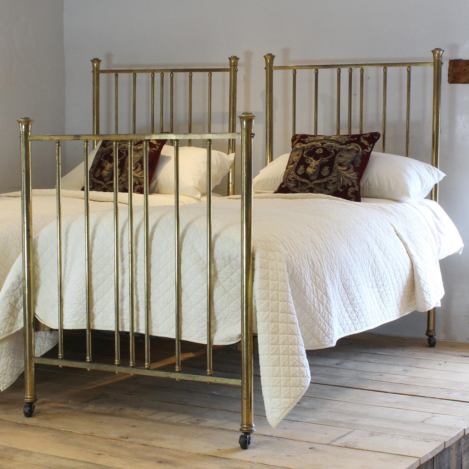 antique twin brass bed