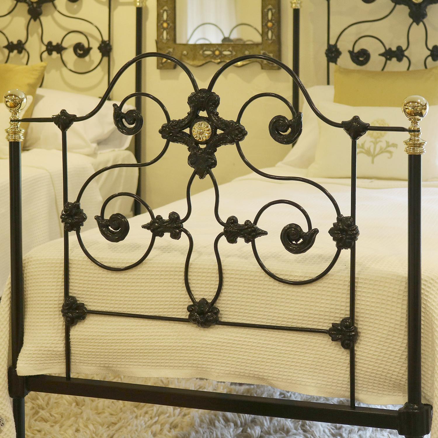 British Matching Pair of Cast Iron Beds, MPS52