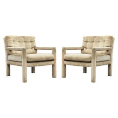 Matching Pair of Classic Mid-Century Modern Parsons Lounge Chairs or Armchairs