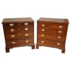 Matching Pair of George III Mahogany Chest of Drawers