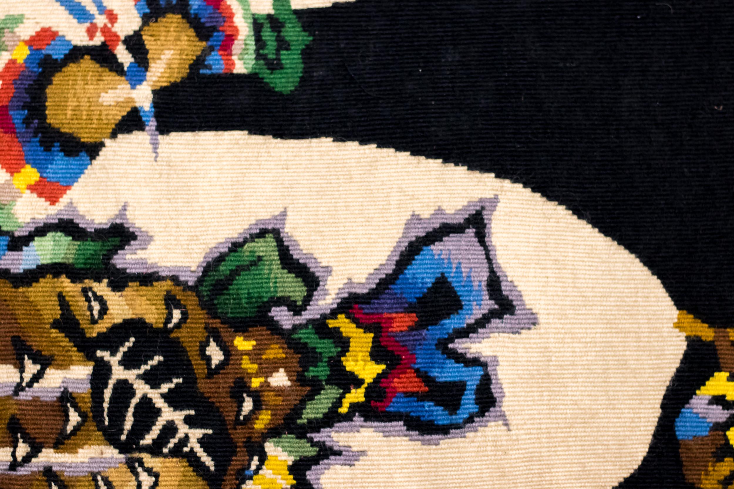 French Matching Pair of Handwoven and Hand Signed Jean Lurcat Aubusson Tapestries, 1950 For Sale