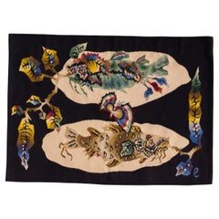Paire de tapisseries d'Aubusson, tissées et signées à la main Jean Lurcat, 1950