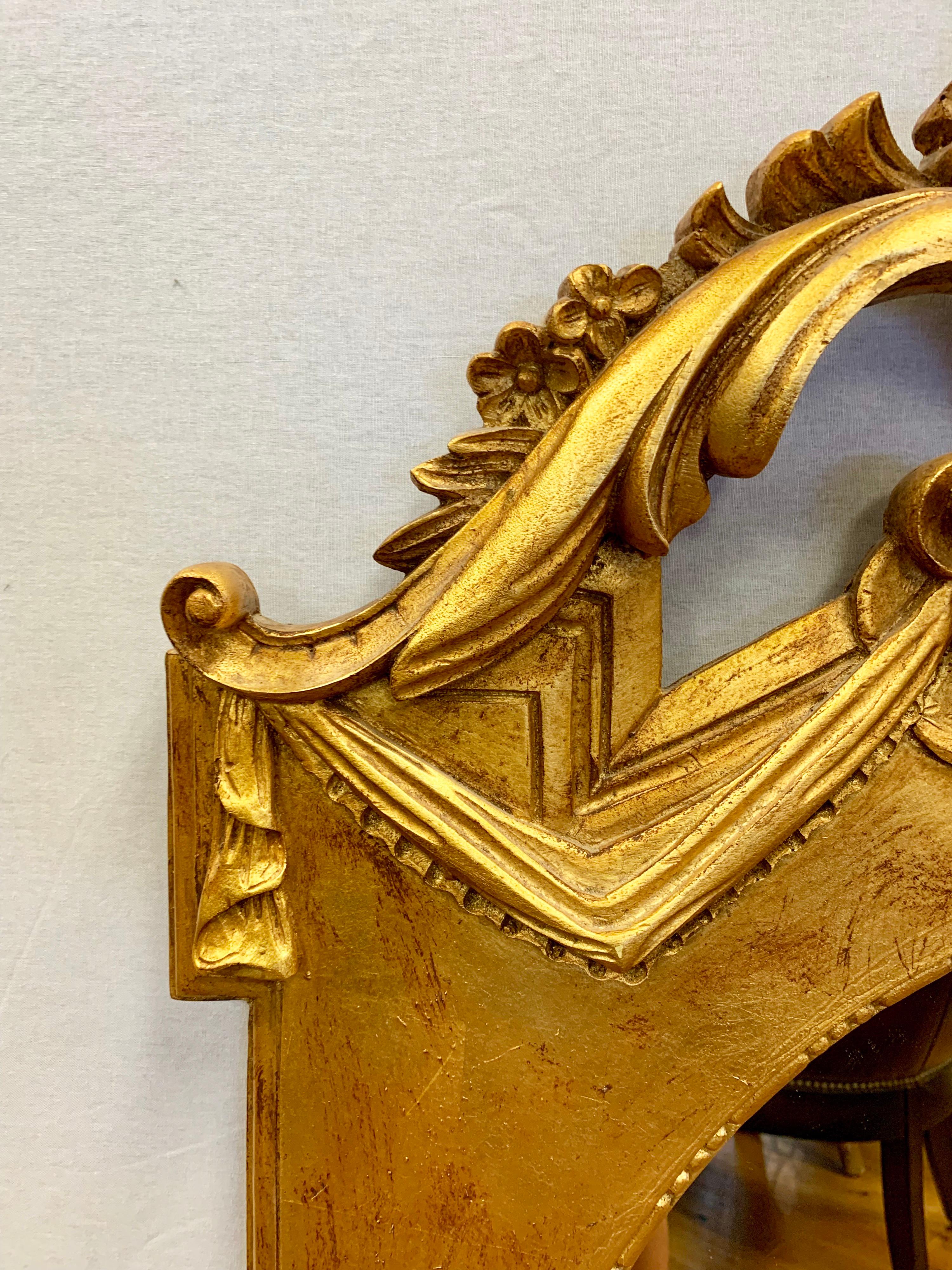 Matching Pair of Italian Neoclassical Gilt Gold Mirrors 1